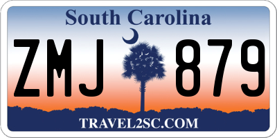 SC license plate ZMJ879