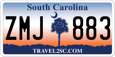 SC license plate ZMJ883