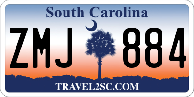 SC license plate ZMJ884
