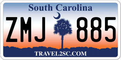 SC license plate ZMJ885