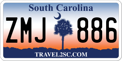 SC license plate ZMJ886