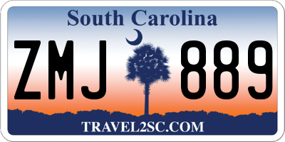 SC license plate ZMJ889
