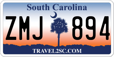 SC license plate ZMJ894