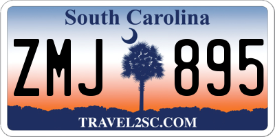 SC license plate ZMJ895