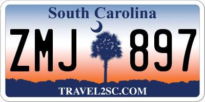 SC license plate ZMJ897