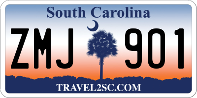 SC license plate ZMJ901