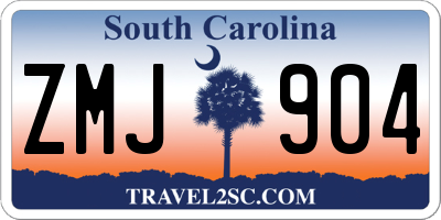 SC license plate ZMJ904