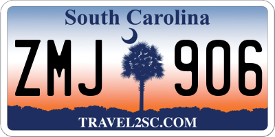 SC license plate ZMJ906