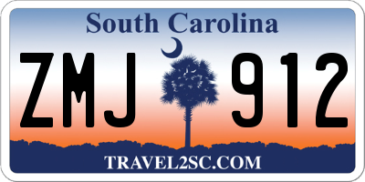SC license plate ZMJ912