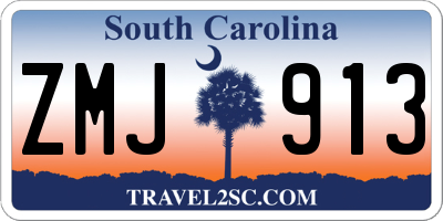SC license plate ZMJ913