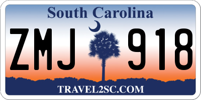 SC license plate ZMJ918