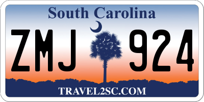 SC license plate ZMJ924