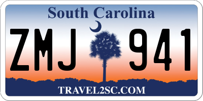 SC license plate ZMJ941