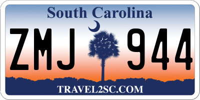 SC license plate ZMJ944