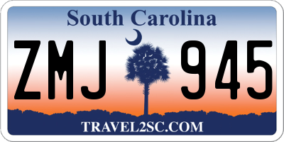 SC license plate ZMJ945