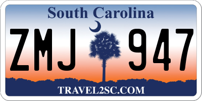 SC license plate ZMJ947