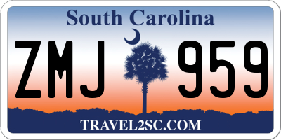 SC license plate ZMJ959