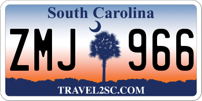 SC license plate ZMJ966