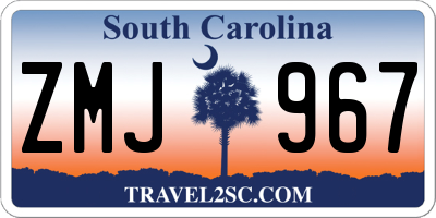 SC license plate ZMJ967