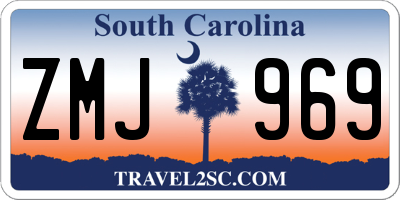 SC license plate ZMJ969