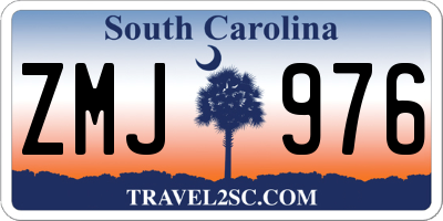 SC license plate ZMJ976