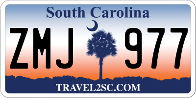 SC license plate ZMJ977