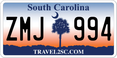 SC license plate ZMJ994