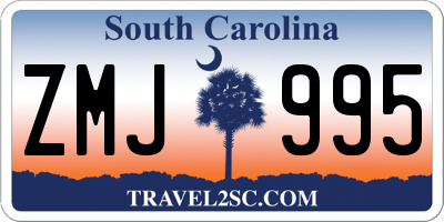 SC license plate ZMJ995