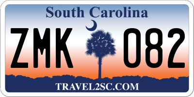 SC license plate ZMK082