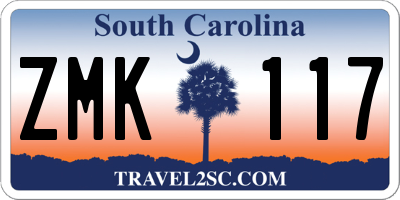 SC license plate ZMK117