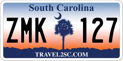 SC license plate ZMK127