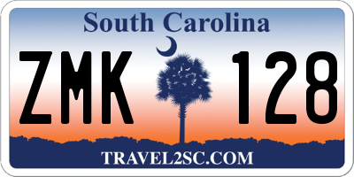 SC license plate ZMK128