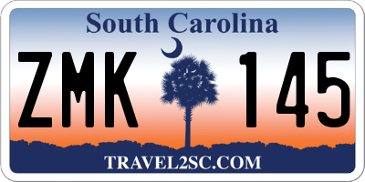 SC license plate ZMK145