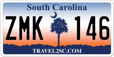 SC license plate ZMK146