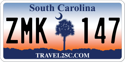 SC license plate ZMK147