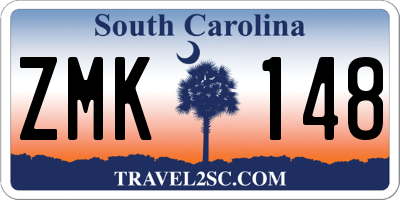 SC license plate ZMK148