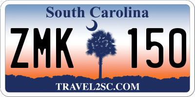 SC license plate ZMK150