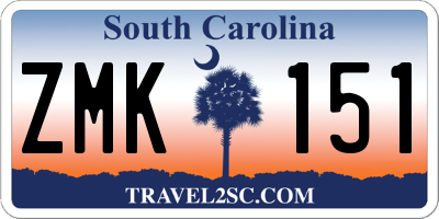 SC license plate ZMK151