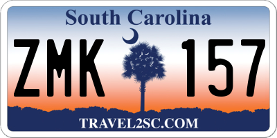 SC license plate ZMK157