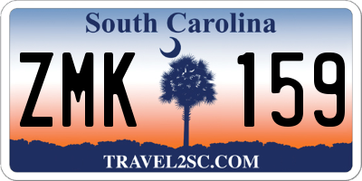SC license plate ZMK159