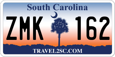 SC license plate ZMK162