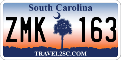 SC license plate ZMK163