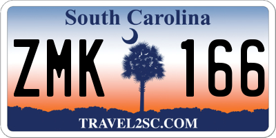 SC license plate ZMK166