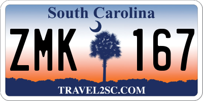 SC license plate ZMK167
