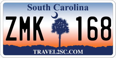SC license plate ZMK168