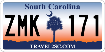 SC license plate ZMK171
