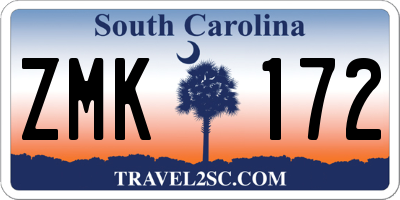 SC license plate ZMK172