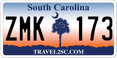 SC license plate ZMK173