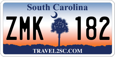 SC license plate ZMK182
