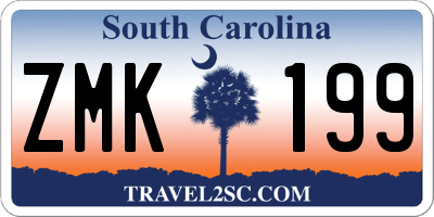 SC license plate ZMK199